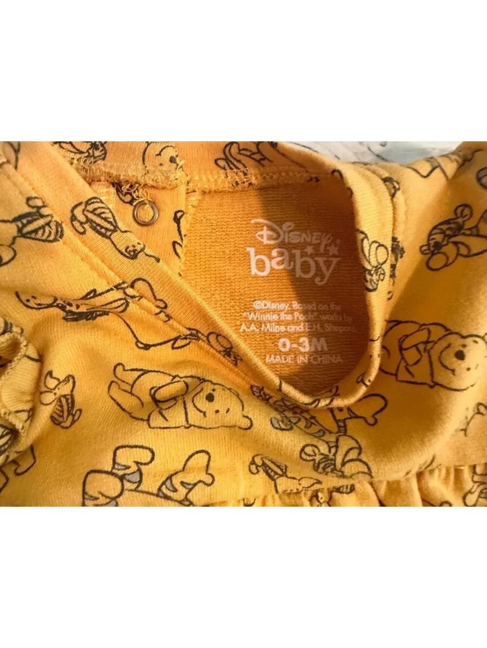 Disney Baby Girl 0-3 Months Winnie the Pooh Yellow Dress